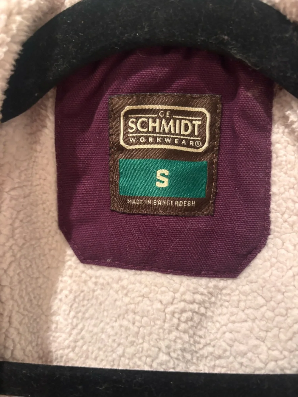 CE Schmidt Kids Hooded Jacket in Deep Plum Work Coat
